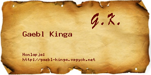 Gaebl Kinga névjegykártya