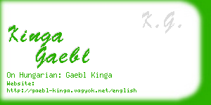 kinga gaebl business card